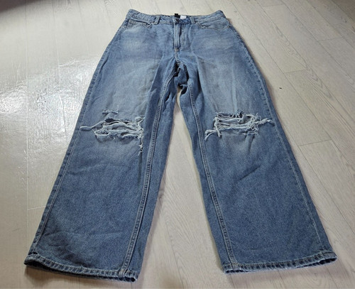 Lange jeanshose mit weitem - lange,