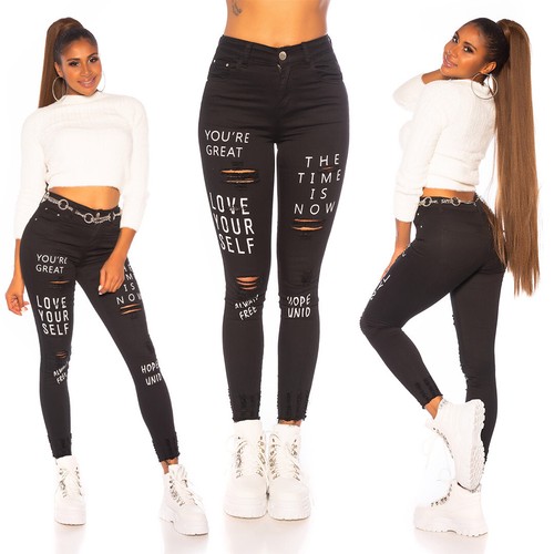 Jeans damen high waist skinny - high,