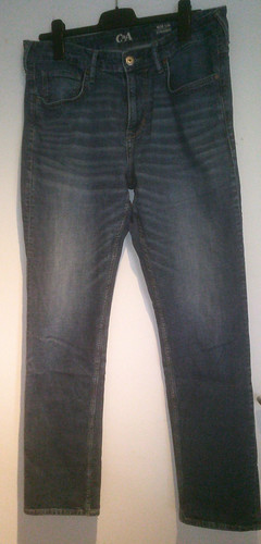 Blaue jeans weite länge - blaue,